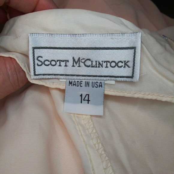 Vintage Scott McClintock Pale Pink Off Shoulder Special Occasion Chiffon Gown - Picture 7 of 8